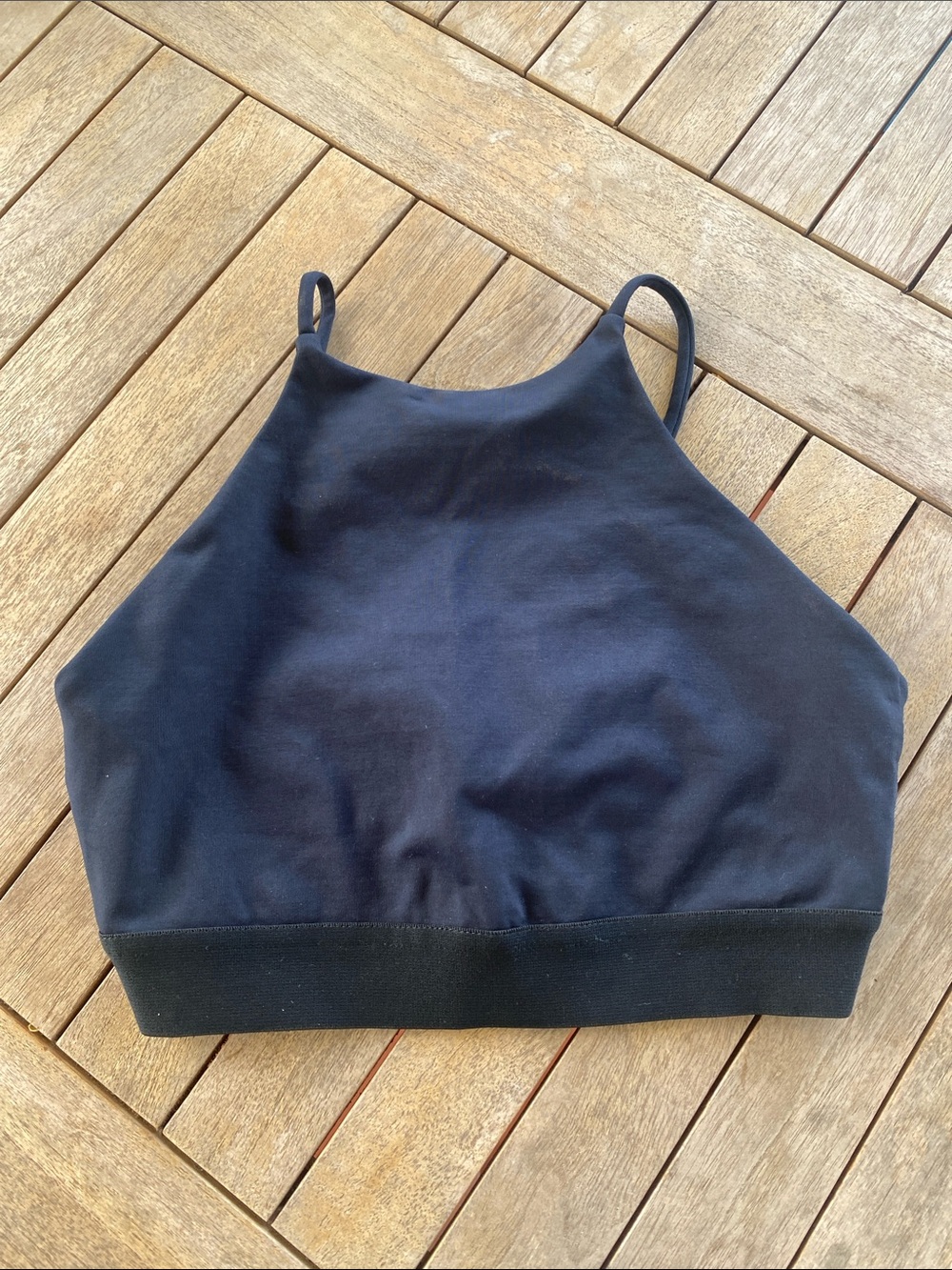 With Love From Paradise Black Strappy Sports Bra